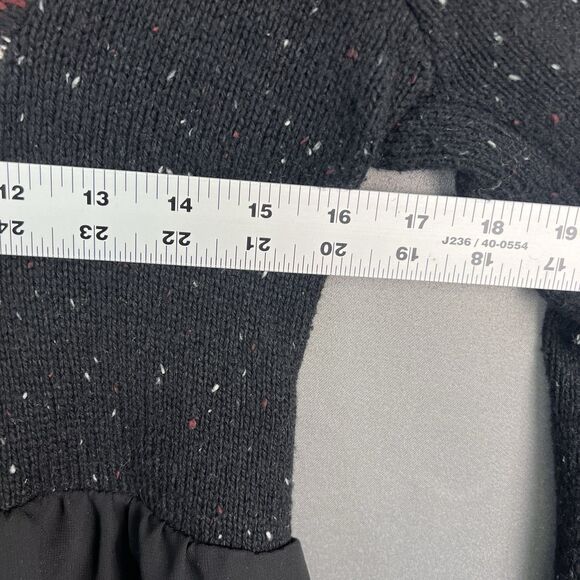 Abercrombie & Fitch Black white red Knit Mixed Media Long Sleeve Sweater XS - Picture 8 of 8